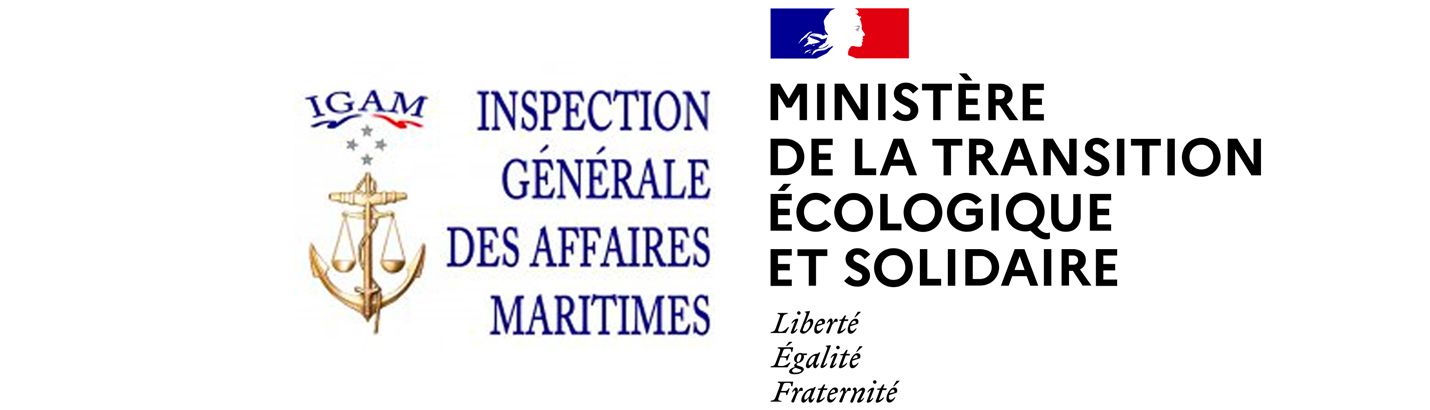 Logo inspection générale des affaires maritimes et ministère de la transition écologique et solidaire